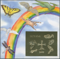 25674 Thematik: Tiere, Fauna / Animals, Fauna: 1993, Guyana. Lot Of 100 GOLD Blocks With $600 Stamp ANIMAL - Sonstige & Ohne Zuordnung