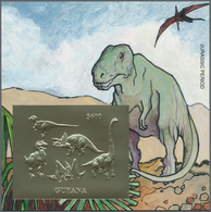 25692 Thematik: Tiere-Dinosaurier / Animals-dinosaur: 1993, Guyana. Set Of 4 Different Souvenir Sheets DIN - Prehistorisch