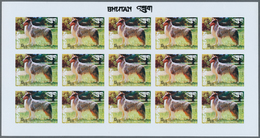25712 Thematik: Tiere-Hunde / Animals-dogs: 1973, Bhutan. Progressive Proofs Set Of Sheets For The Complet - Hunde