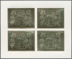 25715 Thematik: Tiere-Hunde / Animals-dogs: 1992, Guyana. Lot Containing 45 GOLD Miniature Sheets Of 4 And - Hunde