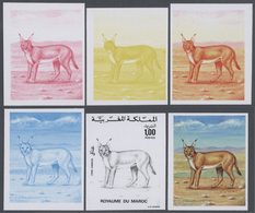 25770 Thematik: Tiere-Raubtiere / Animals-predacious Cats: 1975, Morocco. Lot Containing Progressive Proof - Altri & Non Classificati