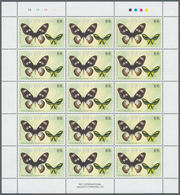 25809 Thematik: Tiere-Schmetterlinge / Animals-butterflies: 2002, Papua New Guinea. Lot Of 1,500 Stamps "1 - Schmetterlinge