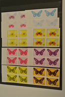 25814 Thematik: Tiere-Schmetterlinge / Animals-butterflies: Stockpage With In Total 88 Progressive MNH Col - Farfalle