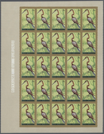 25826 Thematik: Tiere-Vögel / Animals-birds: 1965 (June 10), Burundi. Lot Of 2 IMPERFORATED Sheets Of 25 S - Autres & Non Classés