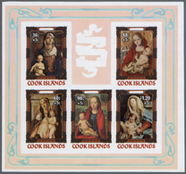 25890 Thematik: Weihnachten / Christmas: 1984, Cook Islands. Progressive Proofs For The Souvenir Sheet Of - Noël