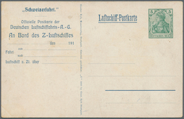 25904 Thematik: Zeppelin / Zeppelin: 1909/1940, Saubere Partie Von 16 Privatganzsachen (15 Dt.Reich, 1 Bay - Zeppeline