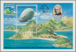 25908 Thematik: Zeppelin / Zeppelin: 1979, SAO TOME E PRINCIPE: UPU Congress And Rowland Hill IMPERFORATE - Zeppelins