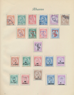 26011 Albanien: 1913/1937, Mainly Mint Collection On Album Pages, Incl. 1928 Airmail Overprints U/m. - Albania