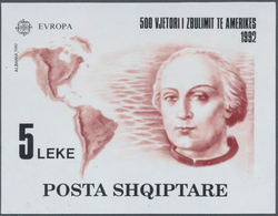 26031 Albanien: 1992, Europa-CEPT '500. Jahrestag Der Entdeckung Von Amerika Durch Kolumbus' Bestand Von 3 - Albanie