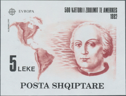 26032 Albanien: 1992, Europa-CEPT '500. Jahrestag Der Entdeckung Von Amerika Durch Kolumbus' Bestand Von 4 - Albanië