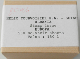 26038 Albanien: 1994, Europa, Block Michel No. 101, 270000 Copies In Unopend Original Packings Of 500 Copi - Albanien
