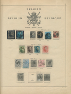 26075 Belgien: 1849/1980, Mint And Used Basic Collection In A Schaubek Binder, From Epaulettes/Medaillons, - Andere & Zonder Classificatie