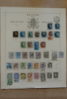 26086 Belgien: 1849-1902. Small, Used Collection Belgium 1849-1902 On Albumpages In Folder. - Altri & Non Classificati