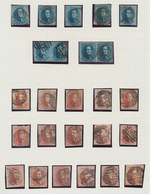 26088 Belgien: 1849/1861, Used Collection Of 41 Stamps Epaulettes/Medaillons, Neatly Arranged On Album Pag - Altri & Non Classificati