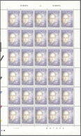 26126 Belgien: 1994/2000, All Europa Issues Of These Years In Sheets Of 30 Stamps Each, Mint Never Hinged. - Andere & Zonder Classificatie