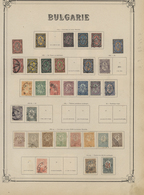 26188 Bulgarien: 1879/1945, Old Collection On Leaves (stamps Hinged On Both Sides) Beginning With Some Hig - Brieven En Documenten