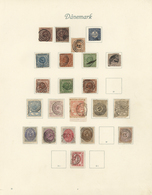 26221 Dänemark: 1851/1930, Used And Mint Collection On Ancient Album Pages, Partially Varied But Overall G - Lettres & Documents