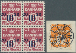 26248 Dänemark - Färöer: 1920/1940 (ca.), Lot Of Specialities: "SELLETRAE" Rare Postmark Clearly On 1ö. Or - Féroé (Iles)