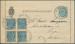26276 Dänemark - Ganzsachen: 1882/1929, Group Of 16 Used Stationeries (cards, Letter Cards And Envelopes), - Interi Postali