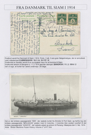 26283 Dänemark - Besonderheiten: 1913/1914, Four Leaves From The Collection "FRA DANMARK TIL SIAM 1914" In - Andere & Zonder Classificatie