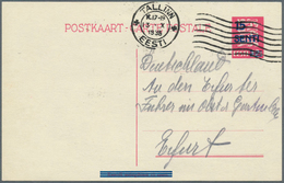 26286 Estland: 1918/1943, Collection Of Apprx. 100 Covers, Cards, Ppc And Stationeries, Showing Attractive - Estonia