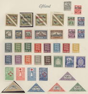 26290 Estland: 1918/25, VF Mint Collection With Mostly Early Issues On Old Album Pages With Many Blocks Of - Estonia