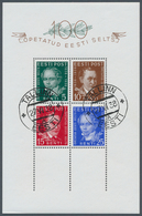 26296 Estland: 1938, Scientist's Centenary Souvenir Sheet, 34 U/m Copies And One Piece Used. Michel No. Bl - Estonie