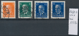 26297 Estland: 1940, Definitives "President Päts" (Michel Nos. 156/58 W/x), Lot Of Eight Stamps Incl. 15s. - Estland