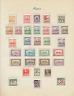 26342 Fiume: 1918/1924, Mainly Mint Collection On Album Pages From A Good Part Overprints On Hungary Incl. - Fiume