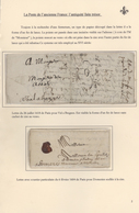 26347 Frankreich - Vorphilatelie: 1604/1690 (ca): 15 Pages/1 Frame Exhibit "La Poste De L'ancienne France: - 1792-1815: Départements Conquis