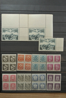 26356 Frankreich: Stockpage With Various MNH Stamps Of France, Including (Yvert No's): 526-537 In Blocks O - Usati