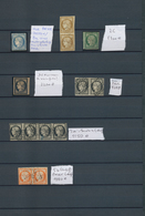 26372 Frankreich: 1849/1850, FIRST ISSUE, Lot Of 22 Stamps (originals And Essai/reprints), Incl. Essai 20c - Oblitérés