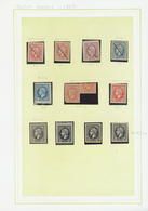 26395 Frankreich: 1860/1870 (ca.), ESSAIS, Specialised Collection Of Apprx. 190 Pieces, Comprising Bordes, - Oblitérés