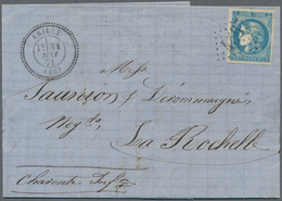 26409 Frankreich: 1871, Bordeaux Issue, Group Of Seven Entires Bearing Frankings 10c. And 20c., Incl. 20c. - Gebruikt