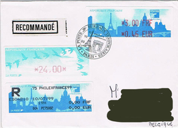 France - FDC (R) Vignette D'affranchissement "Philexfrance 99" - 10 Juillet 99 - 1999-2009 Illustrated Franking Labels