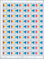 26467 Frankreich: 1989, 2.20fr. European Parliament, U/m Assortment Of 229 Stamps (four Complete Sheets An - Oblitérés