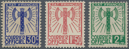 26476 Frankreich - Dienstmarken: 1943, Courier Post 'battleaxe' Inscr. 'ETAT FRANCAIS COURRIER OFFICIEL' T - Andere & Zonder Classificatie