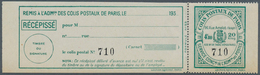 26486 Frankreich - Postpaketmarken: PARCEL POST PARIS: 1930, Two-part Coupon 'COLIS POSTAUX DE PARIS POUR - Sonstige & Ohne Zuordnung