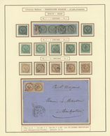 26513 Französische Kolonien - Allgemeine Ausgabe: 1859/1890 (ca.), Used Collection On Written-up Album Pag - Altri & Non Classificati