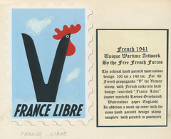 26543 Frankreich - Besonderheiten: 1944 (ca.), "FRANCE LIBRE" Cock + V Letter Label, Artists Design Paint - Sonstige & Ohne Zuordnung