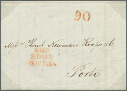 26548 Gibraltar - Vorphilatelie: 1818/1828: Gropu Of Six Stampless Letterss, All Diferent Rates And Postma - Gibraltar