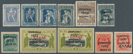 26587 Griechenland: 1916/1923, A Mint Collection Of 92 Stamps, Michel Nos. 210/96 Apparently More Than Com - Storia Postale