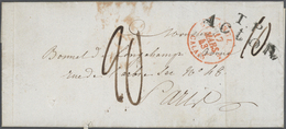 26648 Großbritannien: 1837/1954, 9 Letters And Postal Stationery Incl. Cover With 3d Pair Postage Due From - Altri & Non Classificati