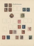 26665 Großbritannien: 1841/1925, Used And Mint Collection On Ancient Album Pages, Slightly Varied But Over - Andere & Zonder Classificatie