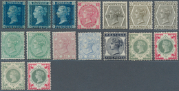 26676 Großbritannien: 1854/1900, QV, Mint Assortment On Stocksheets, Slightly Varied Condition, Comprising - Autres & Non Classés
