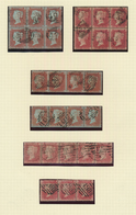 26677 Großbritannien: 1854/1871, Specialised Collection Of UNITS Of The 1 D. Red Perf. (SG Ex 17/43; Mi. 8 - Altri & Non Classificati