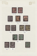 26680 Großbritannien: 1855/1882, Surface-printed Issues, Used Collection Of 79 Stamps, Neatly Arranged On - Andere & Zonder Classificatie