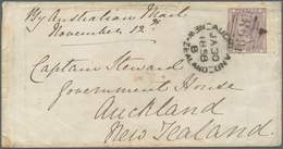 26683 Großbritannien: 1858/1862 (ca.), Unusual Lot With Eight Covers Addressed To NEW ZEALAND At 6d. Rate - Sonstige & Ohne Zuordnung