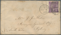 26685 Großbritannien: 1859/1871 (ca.), Unusual Group With 7 Covers Addressed To New South Wales Incl. Diff - Altri & Non Classificati