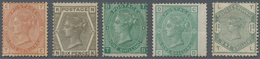 26698 Großbritannien: 1870/1890 (ca.), Lot Of 13 Unused Stamps, Varied Condition, Mainly Surface-printed I - Autres & Non Classés